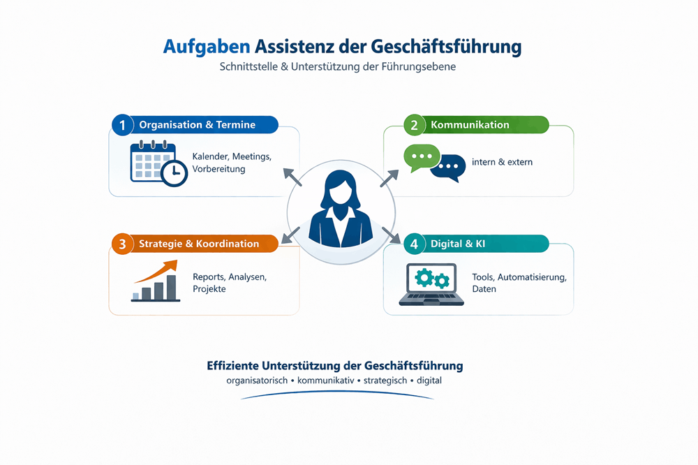 Aufgabenbereiche und Weiterbildungsmöglichkeiten für Assistenz der Geschäftsführung
