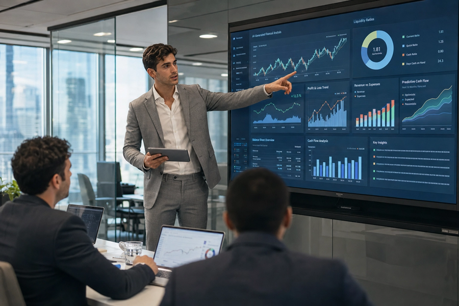 KI-gestützte Finanzanalyse und Datenauswertung im Rechnungswesen