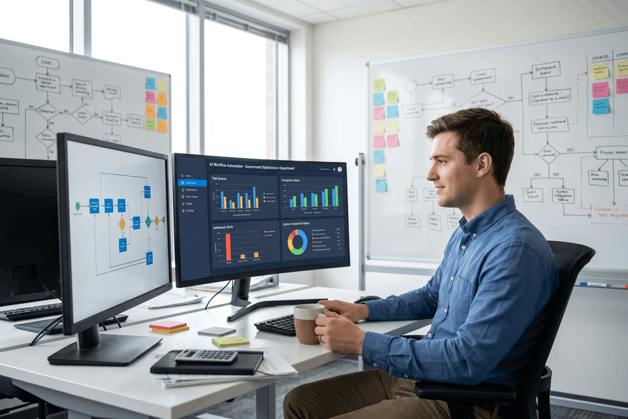 Automatisierter Workflow mit KI in der Verwaltung